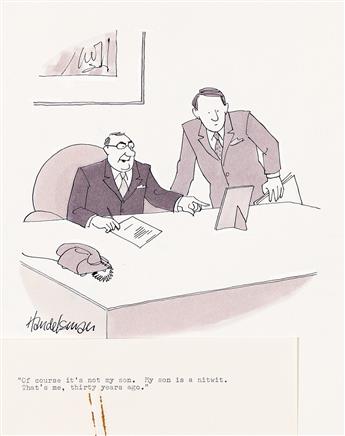 (NEW YORKER) J. B. HANDELSMAN (1922 - 2007) "Of course it's not my son."